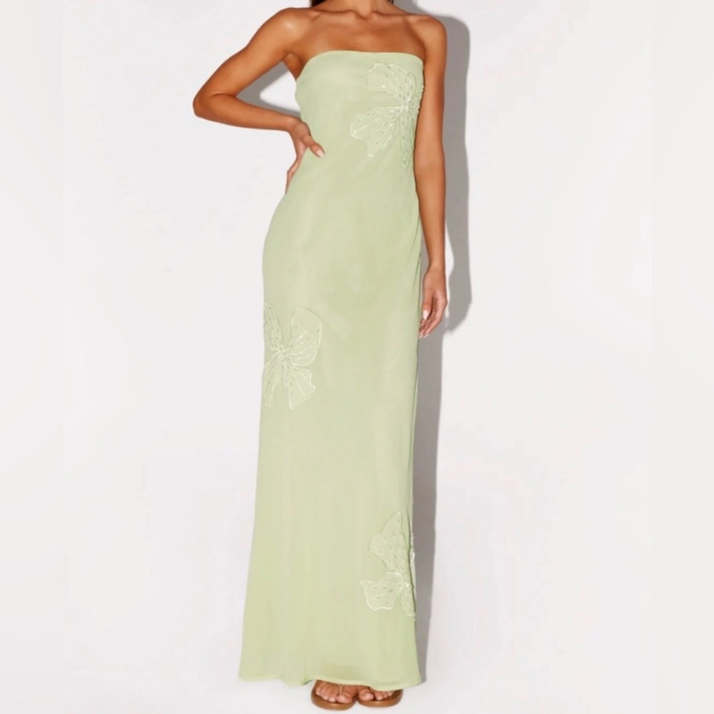 Peppermayo Sassafras Beaded Flower Strapless Maxi Dress - Picture 6 of 6